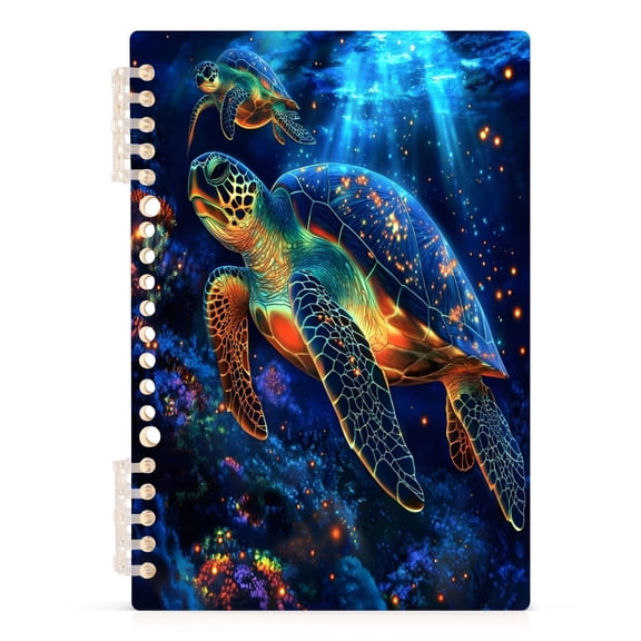joogoo A5 Spiral Journal Notebook Dreamy Turtles Ocean College Ruled Notebooks 8.3" x 5.7" 1 PC