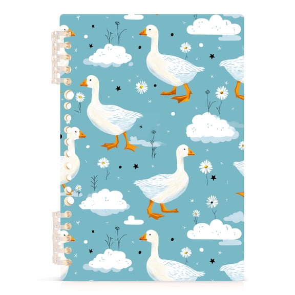 joogoo A5 Spiral Journal Notebook Duck Floral College Ruled Notebooks 8.3" x 5.7" 1 PC