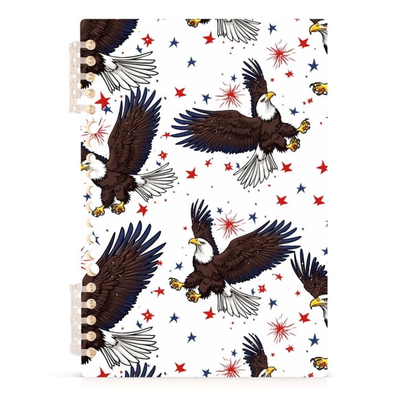 joogoo A5 Spiral Journal Notebook Eagles Stars College Ruled Notebooks 8.3" x 5.7" 1 PC