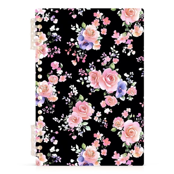 joogoo A5 Spiral Journal Notebook Elegant Rose Flower College Ruled Notebooks 8.3" x 5.7" 1 PC
