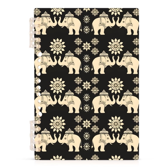 joogoo A5 Spiral Journal Notebook Elephants Mandala College Ruled Notebooks 8.3" x 5.7" 1 PC