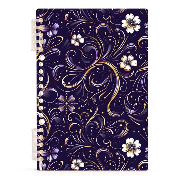 joogoo A5 Spiral Journal Notebook Ethnic Beautiful Flowers College Ruled Notebooks 8.3" x 5.7" 1 PC