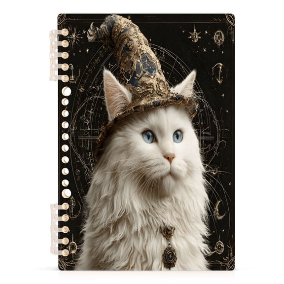 joogoo A5 Spiral Journal Notebook Ethnic Cat College Ruled Notebooks 8.3" x 5.7" 1 PC