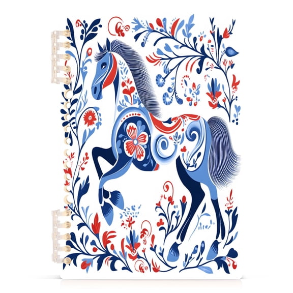 joogoo A5 Spiral Journal Notebook Ethnic Horse College Ruled Notebooks 8.3" x 5.7" 1 PC