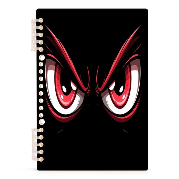 joogoo A5 Spiral Journal Notebook Evil Red Eyes College Ruled Notebooks 8.3" x 5.7" 1 PC