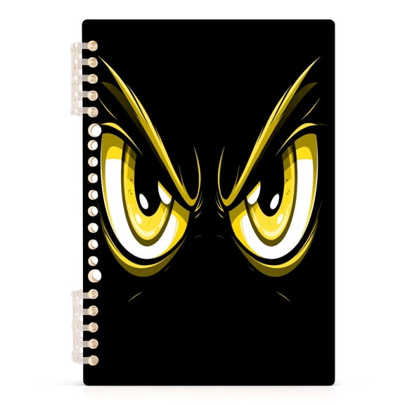 joogoo A5 Spiral Journal Notebook Evil Yellow Eyes College Ruled Notebooks 8.3" x 5.7" 1 PC