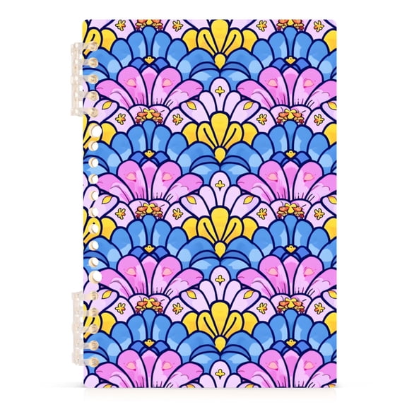 joogoo A5 Spiral Journal Notebook Fantasy Mermaid Scale Floral College Ruled Notebooks 8.3" x 5.7" 1 PC