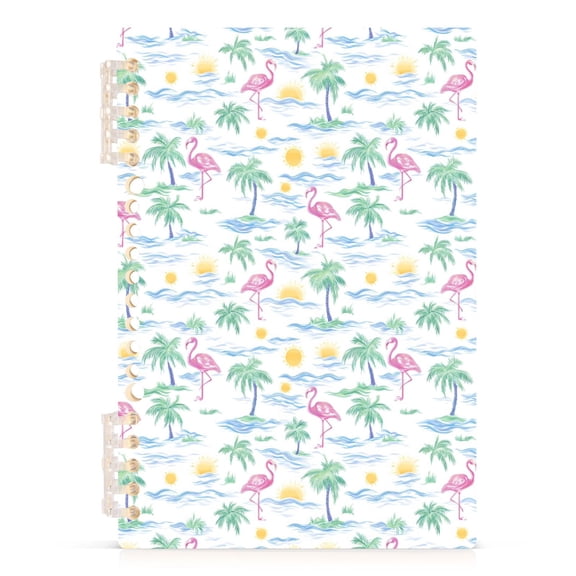joogoo A5 Spiral Journal Notebook Flamingo Palm Tree Sun College Ruled Notebooks 8.3" x 5.7" 1 PC