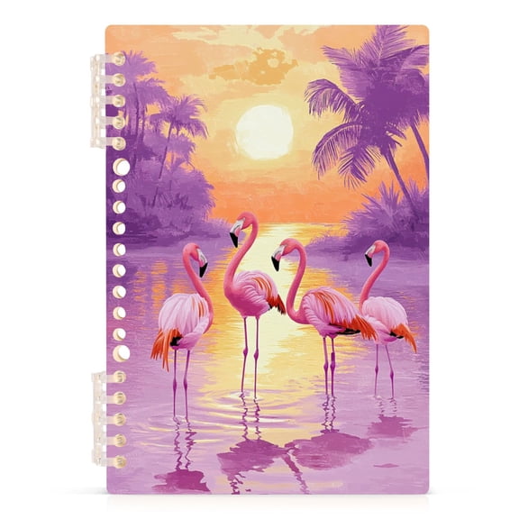 joogoo A5 Spiral Journal Notebook Flamingo Sunset College Ruled Notebooks 8.3" x 5.7" 1 PC