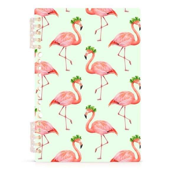 joogoo A5 Spiral Journal Notebook Flamingo with Clover College Ruled Notebooks 8.3" x 5.7" 1 PC