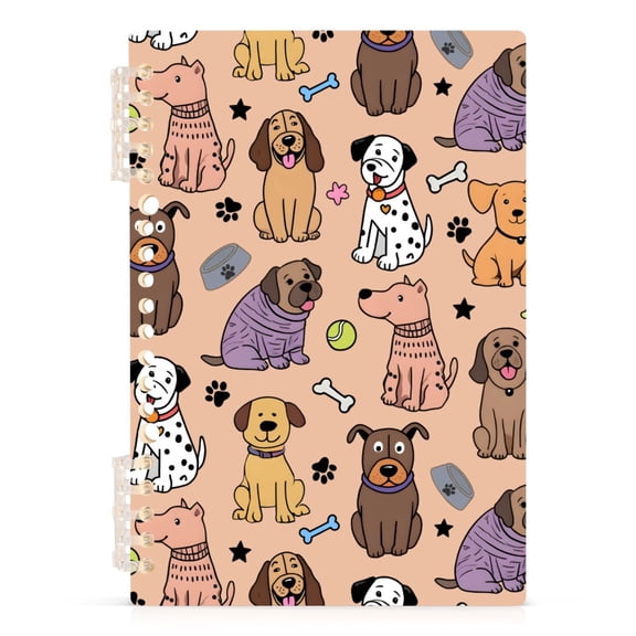 joogoo A5 Spiral Journal Notebook Funny Puppy Dog College Ruled Notebooks 8.3" x 5.7" 1 PC