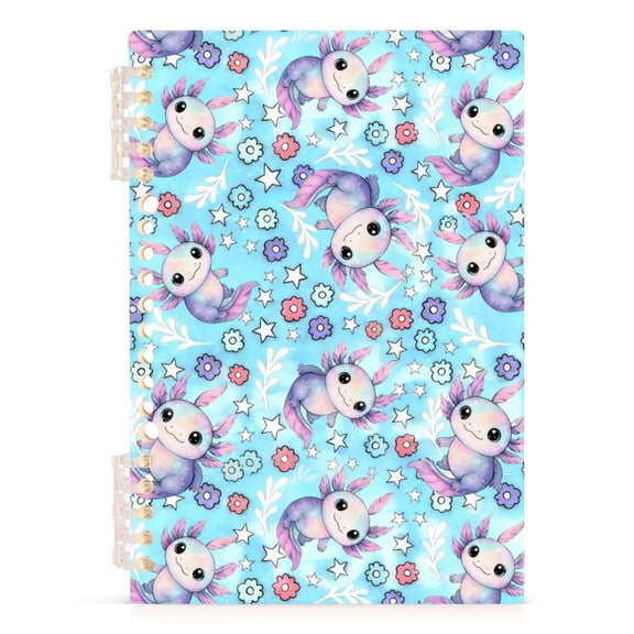joogoo A5 Spiral Journal Notebook Galaxy Axolotl Floral College Ruled Notebooks 8.3" x 5.7" 1 PC