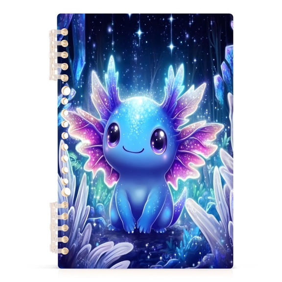 joogoo A5 Spiral Journal Notebook Galaxy Axolotl Night College Ruled Notebooks 8.3" x 5.7" 1 PC