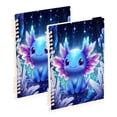 thumbnail image 1 of joogoo A5 Spiral Journal Notebook Galaxy Axolotl Night College Ruled Notebooks 8.3" x 5.7" 2 PCs, 1 of 8