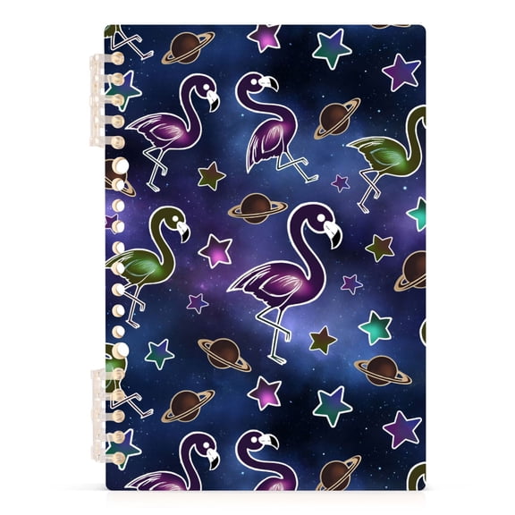 joogoo A5 Spiral Journal Notebook Galaxy Flamingo College Ruled Notebooks 8.3" x 5.7" 1 PC