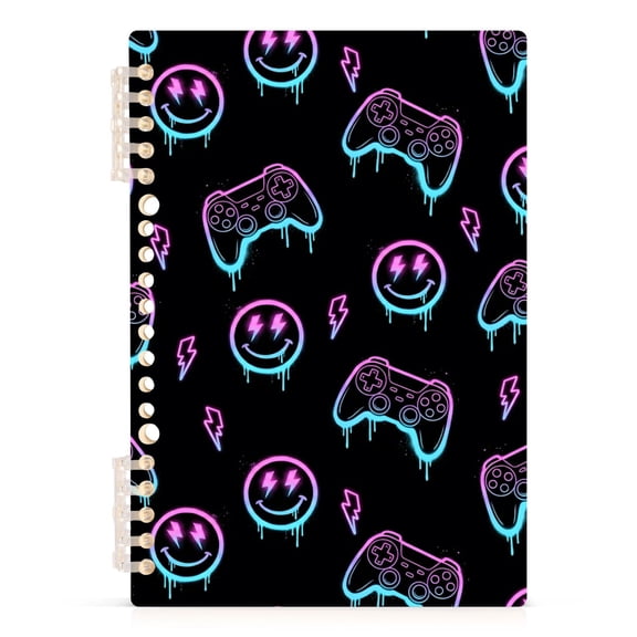 joogoo A5 Spiral Journal Notebook Game Controller Gradient College Ruled Notebooks 8.3" x 5.7" 1 PC