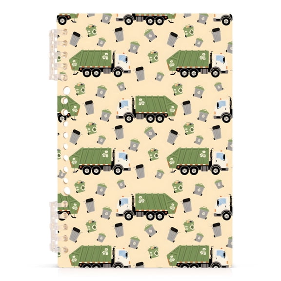 joogoo A5 Spiral Journal Notebook Garbage Trucks College Ruled Notebooks 8.3" x 5.7" 1 PC