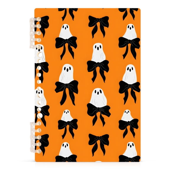 joogoo A5 Spiral Journal Notebook Ghosts Bows College Ruled Notebooks 8.3" x 5.7" 1 PC