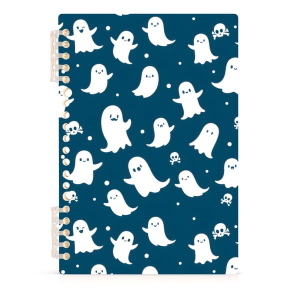 joogoo A5 Spiral Journal Notebook Ghosts Skull College Ruled Notebooks 8.3" x 5.7" 1 PC