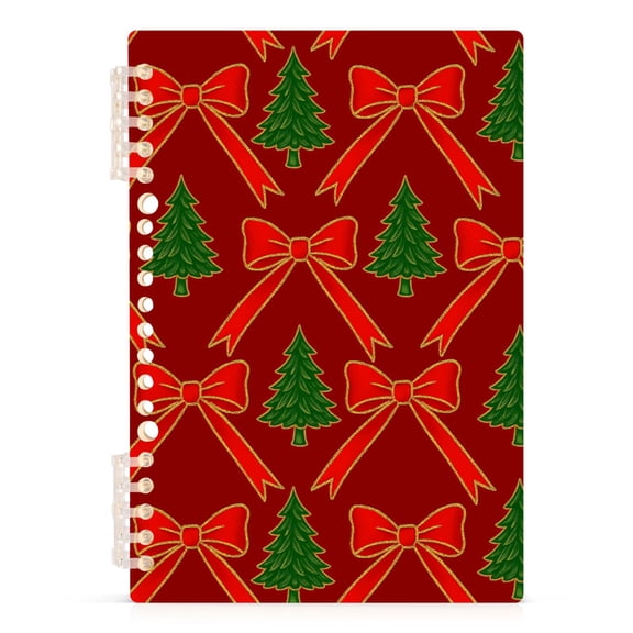 joogoo A5 Spiral Journal Notebook Glitter Bow Christmas Tree College Ruled Notebooks 8.3" x 5.7" 1 PC