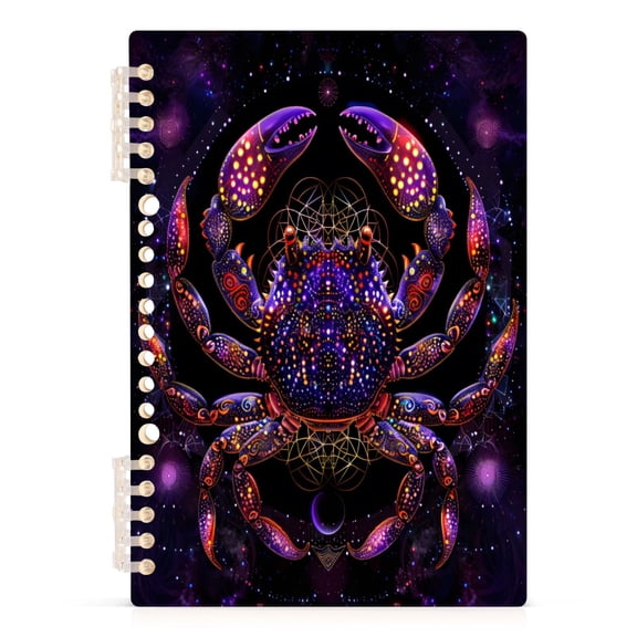 joogoo A5 Spiral Journal Notebook Glitter Crab College Ruled Notebooks 8.3" x 5.7" 1 PC
