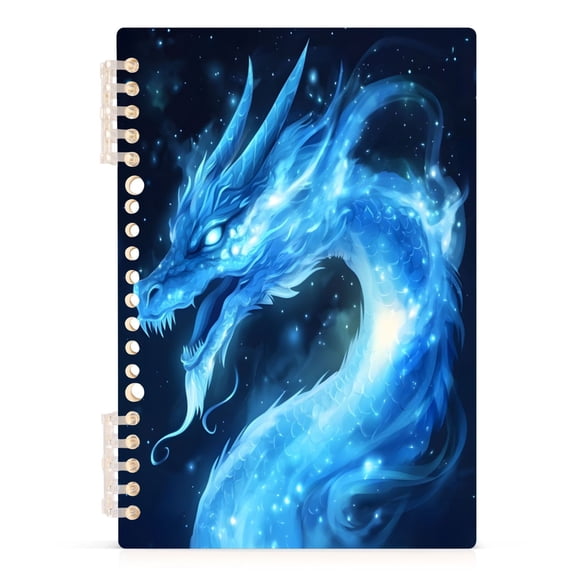 joogoo A5 Spiral Journal Notebook Glitter Dragon College Ruled Notebooks 8.3" x 5.7" 1 PC
