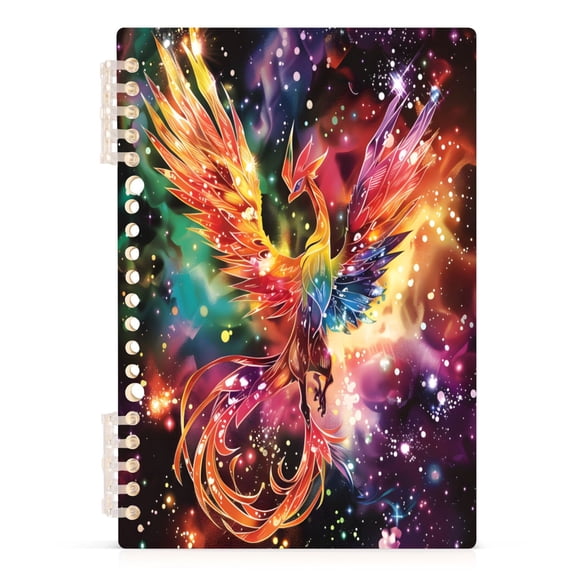 joogoo A5 Spiral Journal Notebook Glitter Phoenix College Ruled Notebooks 8.3" x 5.7" 1 PC