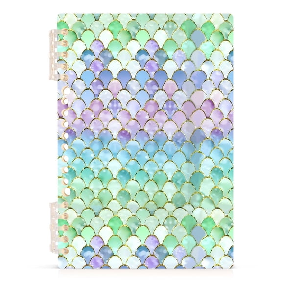 joogoo A5 Spiral Journal Notebook Glitter Scales College Ruled Notebooks 8.3" x 5.7" 1 PC