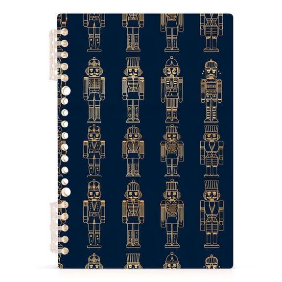 joogoo A5 Spiral Journal Notebook Golden Nutcrackers College Ruled Notebooks 8.3" x 5.7" 1 PC