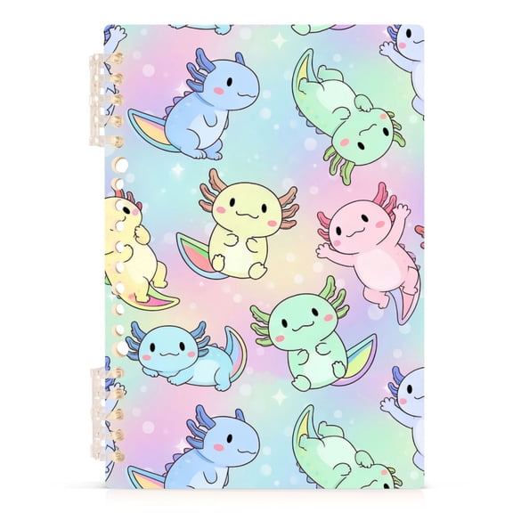 joogoo A5 Spiral Journal Notebook Gradient Axolotls College Ruled Notebooks 8.3" x 5.7" 1 PC