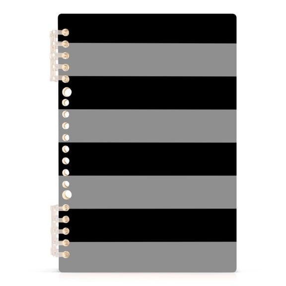 joogoo A5 Spiral Journal Notebook Gray Stripes College Ruled Notebooks 8.3" x 5.7" 1 PC
