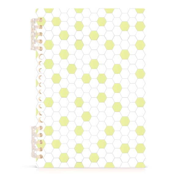 joogoo A5 Spiral Journal Notebook Green Geometry College Ruled Notebooks 8.3" x 5.7" 1 PC