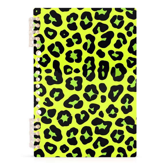 joogoo A5 Spiral Journal Notebook Green Leopard College Ruled Notebooks 8.3" x 5.7" 1 PC