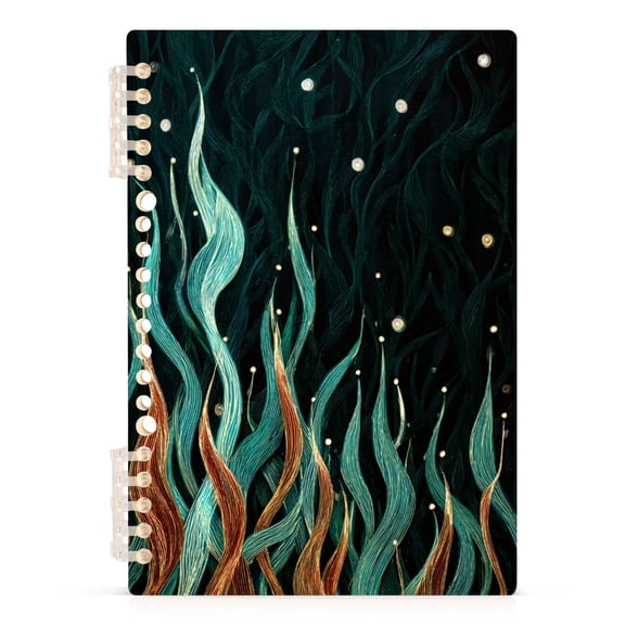 joogoo A5 Spiral Journal Notebook Green Seaweed College Ruled Notebooks 8.3" x 5.7" 1 PC