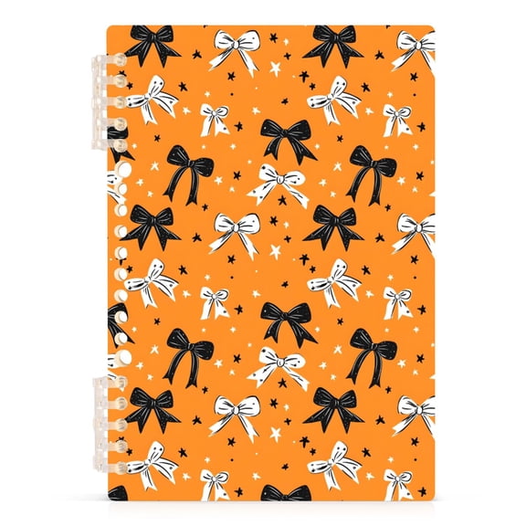 joogoo A5 Spiral Journal Notebook Halloween Bows College Ruled Notebooks 8.3" x 5.7" 1 PC