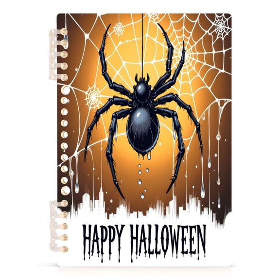 joogoo A5 Spiral Journal Notebook Halloween Webs College Ruled Notebooks 8.3" x 5.7" 1 PC