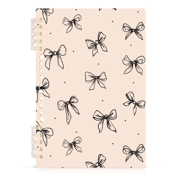 joogoo A5 Spiral Journal Notebook Hand Drawn Bow College Ruled Notebooks 8.3" x 5.7" 1 PC