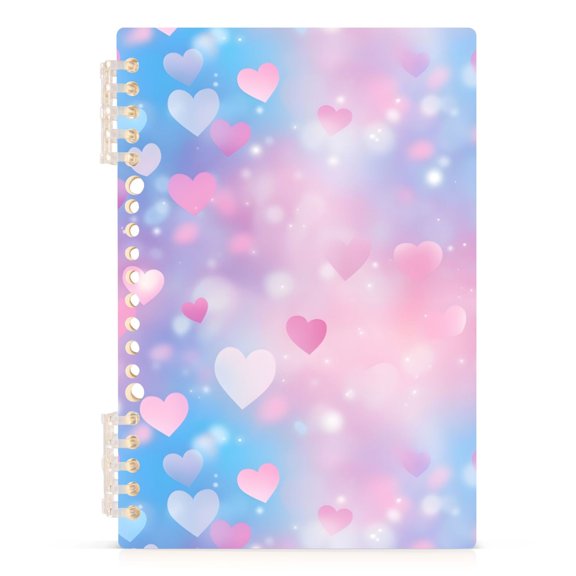 joogoo A5 Spiral Journal Notebook Heart Tie-dye College Ruled Notebooks 8.3" x 5.7" 1 PC