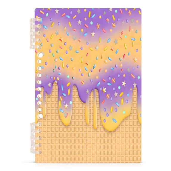 joogoo A5 Spiral Journal Notebook Ice Cream Purple College Ruled Notebooks 8.3" x 5.7" 1 PC