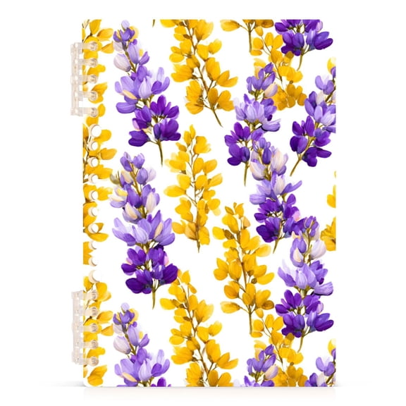 joogoo A5 Spiral Journal Notebook Lavender Flowers Autumn College Ruled Notebooks 8.3" x 5.7" 1 PC