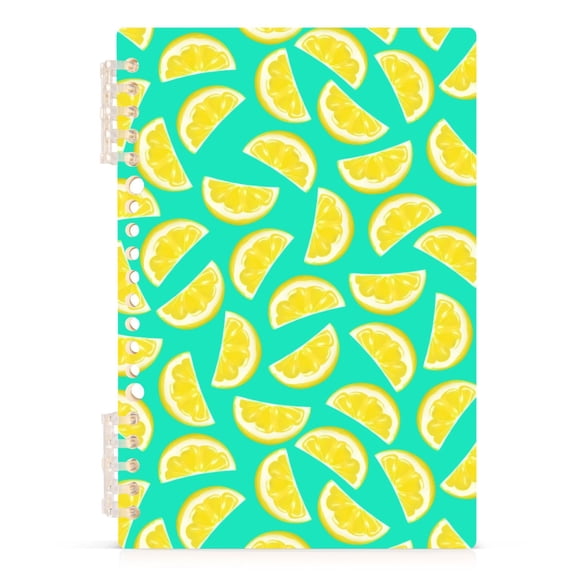 joogoo A5 Spiral Journal Notebook Lemon on Green College Ruled Notebooks 8.3" x 5.7" 1 PC