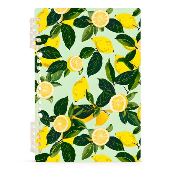 joogoo A5 Spiral Journal Notebook Lemons and Leaf College Ruled Notebooks 8.3" x 5.7" 1 PC