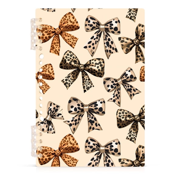 joogoo A5 Spiral Journal Notebook Leopard Bows College Ruled Notebooks 8.3" x 5.7" 1 PC