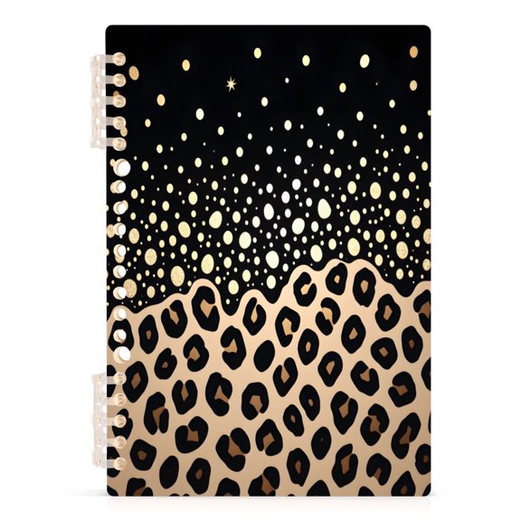 joogoo A5 Spiral Journal Notebook Leopard Polka Dots College Ruled Notebooks 8.3" x 5.7" 1 PC
