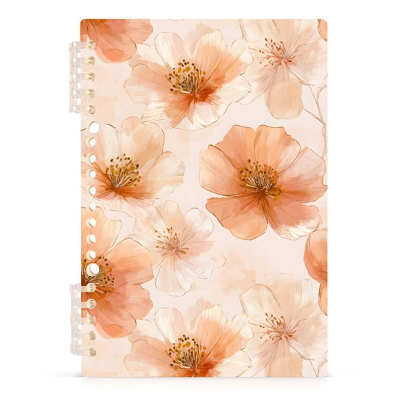 joogoo A5 Spiral Journal Notebook Lily Flowers College Ruled Notebooks 8.3" x 5.7" 1 PC