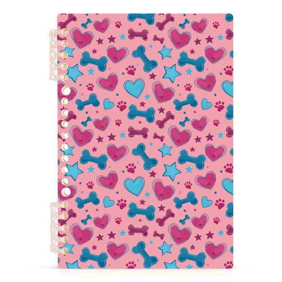 joogoo A5 Spiral Journal Notebook Love Bones Stars College Ruled Notebooks 8.3" x 5.7" 1 PC