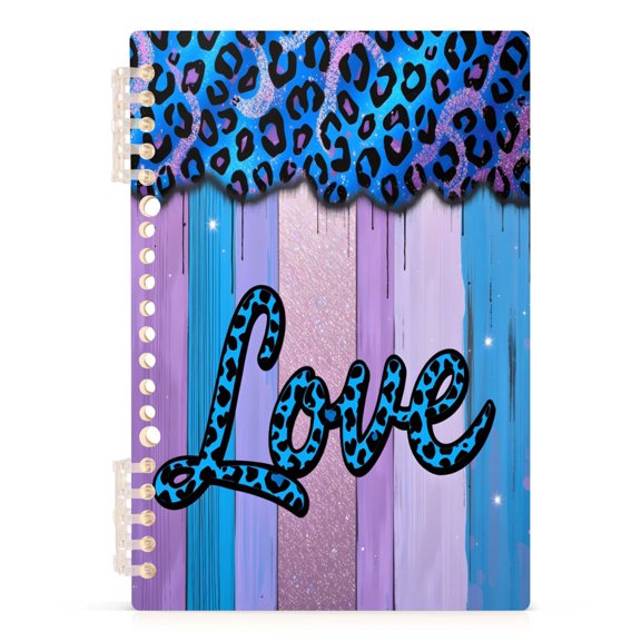 joogoo A5 Spiral Journal Notebook Love with Leopard College Ruled Notebooks 8.3" x 5.7" 1 PC