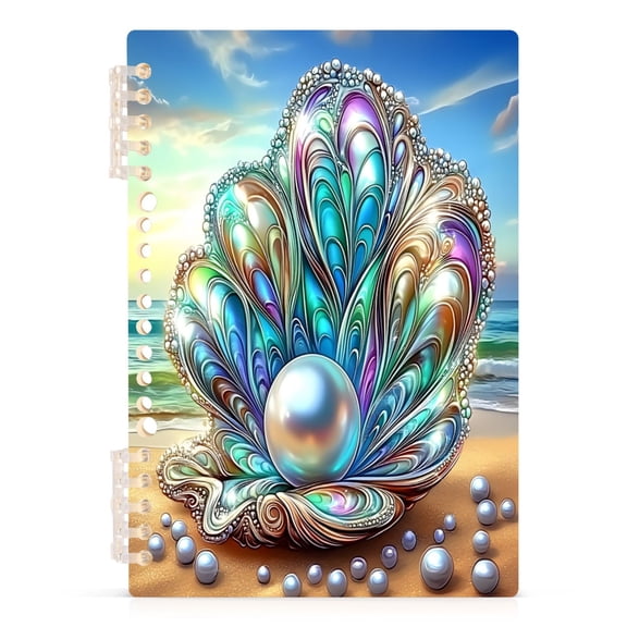 joogoo A5 Spiral Journal Notebook Magic Shells on Beach College Ruled Notebooks 8.3" x 5.7" 1 PC