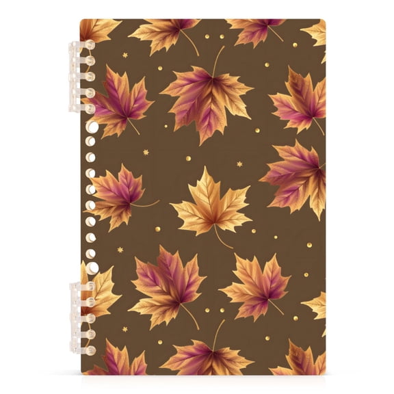 joogoo A5 Spiral Journal Notebook Maple Leaf Dots College Ruled Notebooks 8.3" x 5.7" 1 PC
