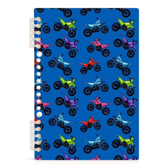 joogoo A5 Spiral Journal Notebook Motorcycle Blue College Ruled Notebooks 8.3" x 5.7" 1 PC